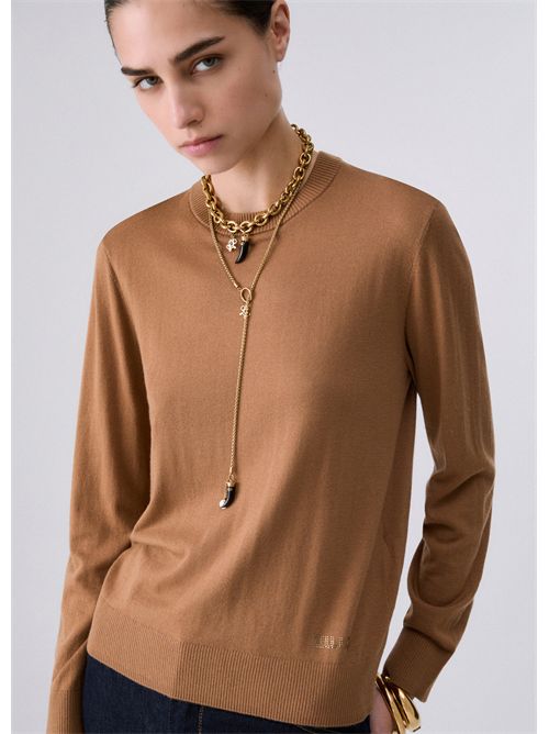 Maglia con dettaglio popeline LIU JO | WF6452MA16R/L9440